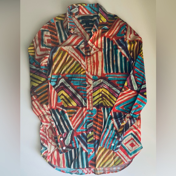 ⭐️Host Pick⭐️ 2PC J.Crew Geo Brush Boy Shirt & Shorts Set - Picture 2 of 13